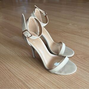 Anne Michelle Nude Strap Stiletto Heels Women’s 7/37